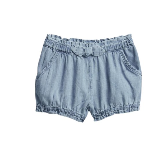 GAP Other - Baby Gap Light Blue Chambray Shorts with bow 0-3 Months